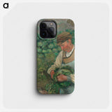 The Gardener - Old Peasant with Cabbage - カミーユ ピサロ Phone Case.