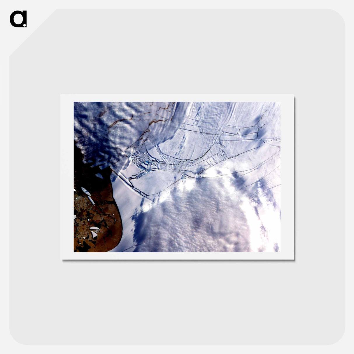アートポストカード-Wilkins Ice Shelf, Antarctic Peninsula
 - 上空からの地球 Postcard.