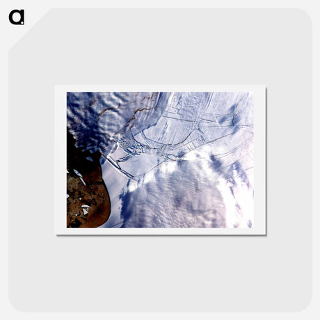 アートポストカード-Wilkins Ice Shelf, Antarctic Peninsula
 - 上空からの地球 Postcard.