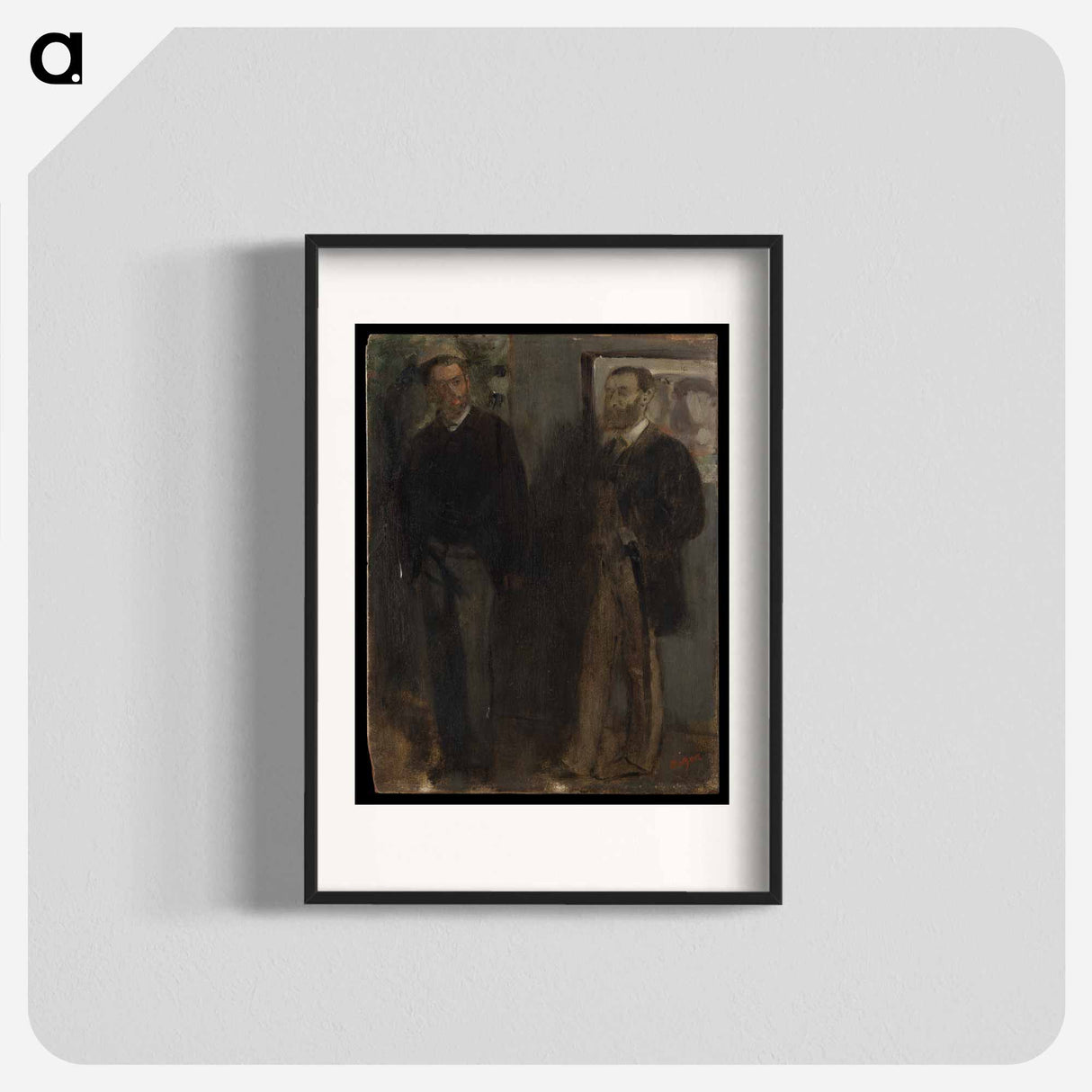 Two Men - Edgar Degas Poster.