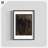 Two Men - Edgar Degas Poster.