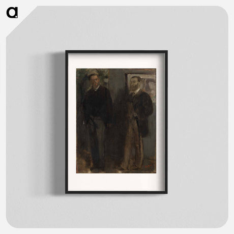 アートポスター-Two Men - エドガー ドガ Poster.