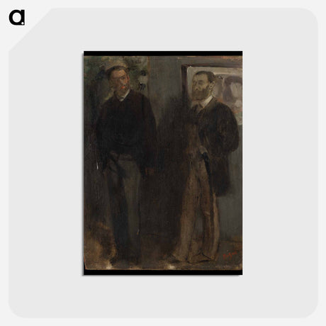 アートポストカード-Two Men - エドガー ドガ Postcard.