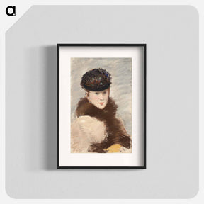 アートポスター-Mery Laurant Wearing a Small Toque - エドゥアール マネ Poster.
