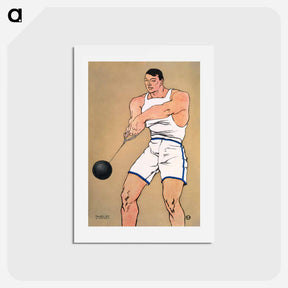アートポストカード-Hammer thrower - エドワード ペンフィールド Postcard.