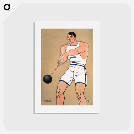 アートポストカード-Hammer thrower - エドワード ペンフィールド Postcard.