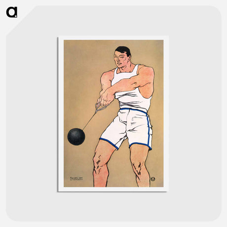 アートポストカード-Hammer thrower - エドワード ペンフィールド Postcard.