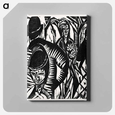 アートパネル-Street Scene After the Rain - エルンスト ルートヴィヒ キルヒナー Canvas.