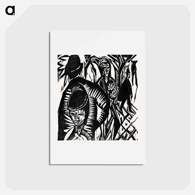 アートポストカード-Street Scene After the Rain - エルンスト ルートヴィヒ キルヒナー Postcard.