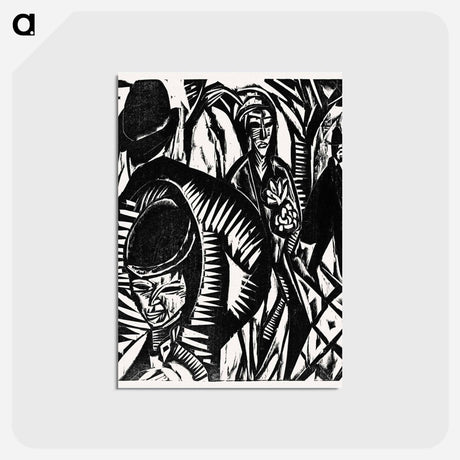 アートポストカード-Street Scene After the Rain - エルンスト ルートヴィヒ キルヒナー Postcard.