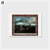 アートポストカード-Battle of Poitiers - ウジェーヌ ドラクロワ Postcard.