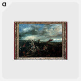 アートポストカード-Battle of Poitiers - ウジェーヌ ドラクロワ Postcard.
