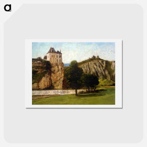 アートポストカード-Le Chateau de Thoraise - ギュスターヴ クールベ Postcard.