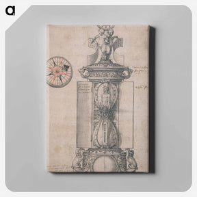 アートパネル-Design for Anthony Denny's Clocksalt - ハンス ホルバイン Canvas.