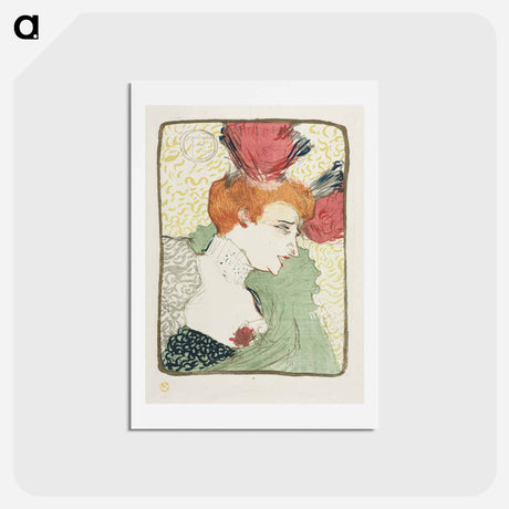 アートポストカード-Bust of Mademoiselle Lender - アンリ ド トゥールーズ ロートレック Postcard.