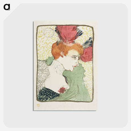 アートポストカード-Bust of Mademoiselle Lender - アンリ ド トゥールーズ ロートレック Postcard.