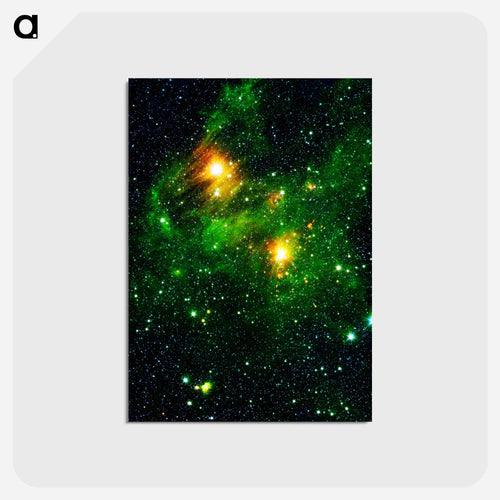 GLIMPSE360: Green Mist Illuminated
 - ハッブル画像 Postcard.