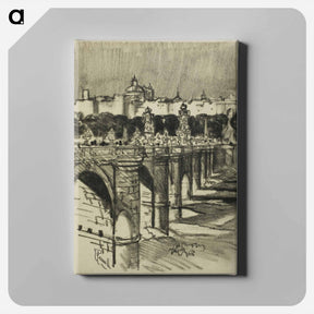 アートパネル-The Bridge of Toledo, Madrid
 - ジョセフ ペネル Canvas.