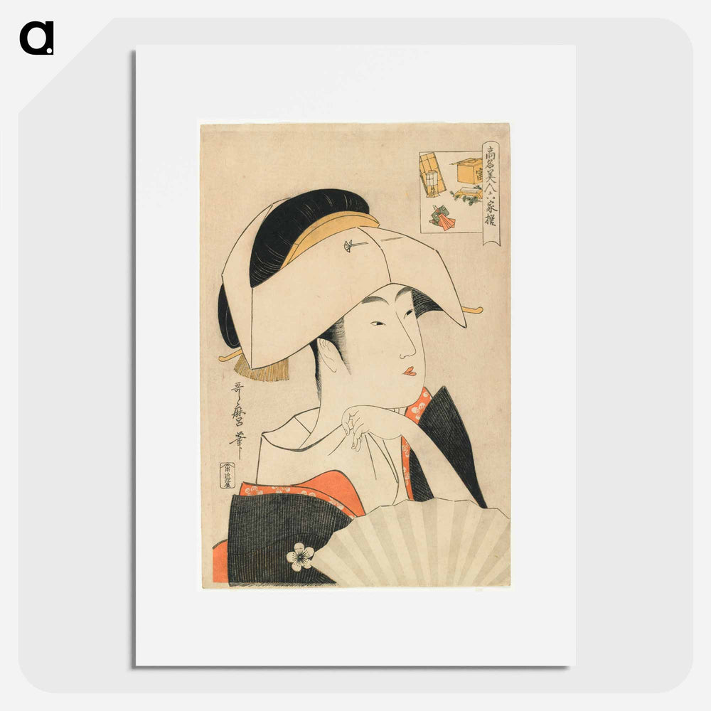 Portrait of Tomimoto Toyohina - 喜多川 歌麿 Poster.