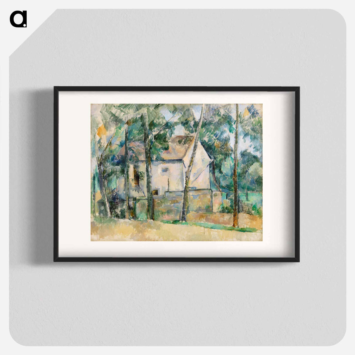 House and Trees - Paul Cezanne Poster.