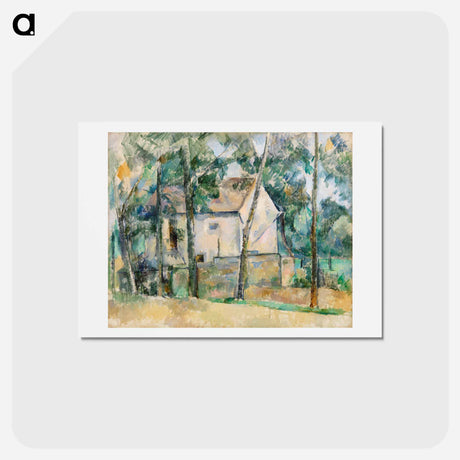 アートポストカード-House and Trees - ポール セザンヌ Postcard.