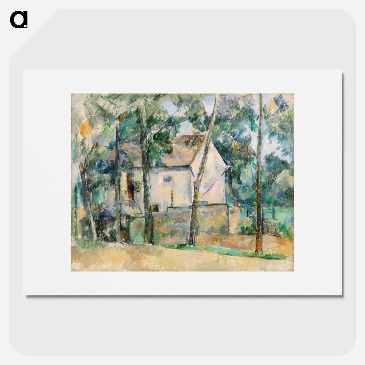 House and Trees - Paul Cezanne Poster.