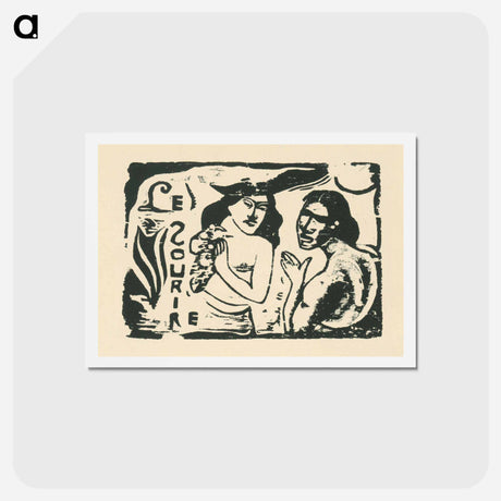 アートポストカード-Two - ポール ゴーギャン Postcard.