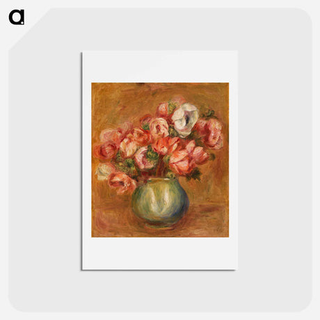 アートポストカード-Anemones - ピエール オーギュスト ルノワール Postcard.