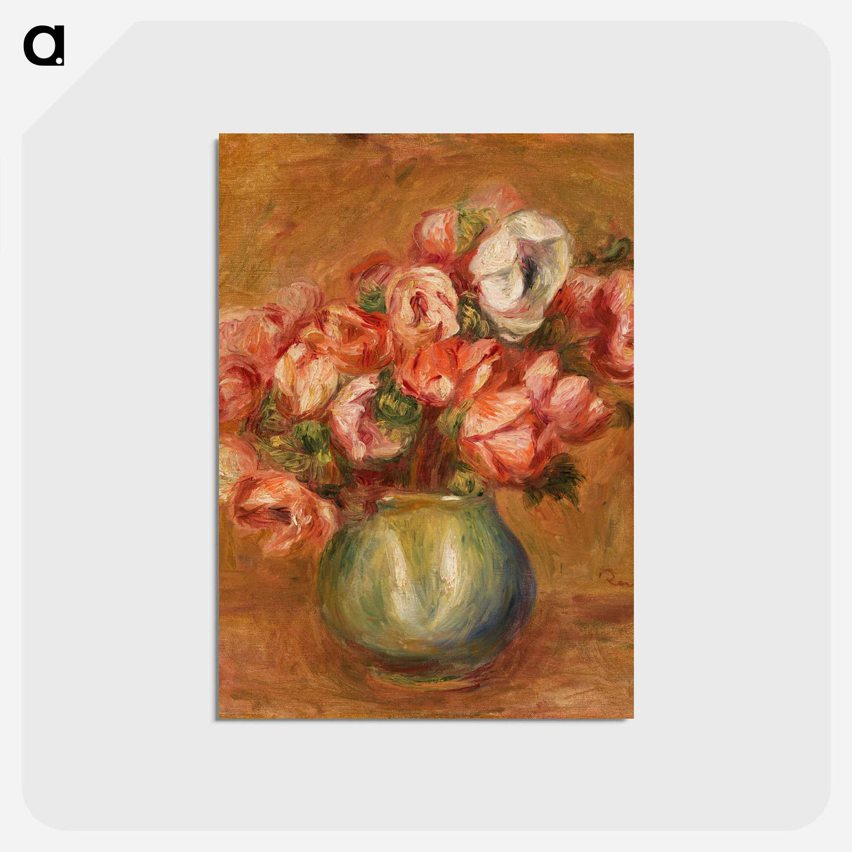 アートポストカード-Anemones - ピエール オーギュスト ルノワール Postcard.