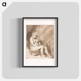 アートポスター-Seated Female Nude - レンブラント ファン レイン Poster.