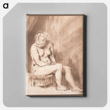 Seated Female Nude - Rembrandt van Rijn Canvas.