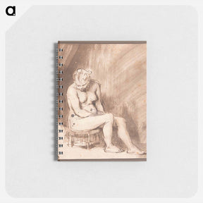 アートメモ帳-Seated Female Nude - レンブラント ファン レイン Memo.