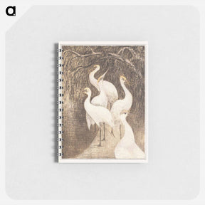 アートメモ帳-Zes kraanvogels aan de waterkant - テオ ヴァン ホイテマ Memo.