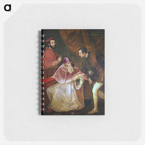 アートメモ帳-Portrait of Pope Paul III, Cardinal Alessandro Farnese and Duke Ottavio Farnese - ティツィアーノ ヴェチェッリオ Memo.