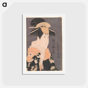 アートポストカード-Segawa Tomisaburō II as Yadorigi in the Play "Hana Ayame Bunroku Soga" - 東洲斎 写楽 Postcard.