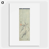 アートポスター-Langoustine en kleine vissen - 歌川 国芳 Poster.