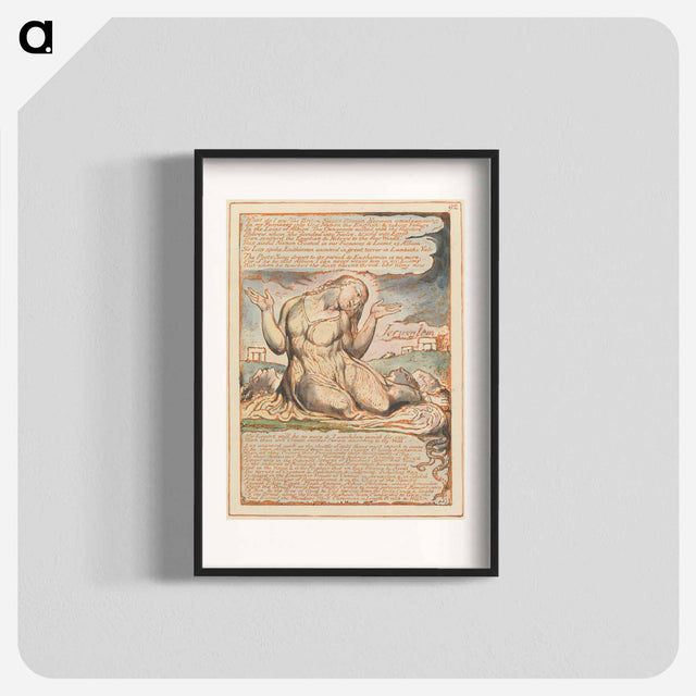 アートポスター-Jerusalem, Plate 92, "What do I see!...." - ウィリアム ブレイク Poster.