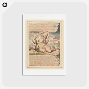 アートポストカード-Jerusalem, Plate 92, "What do I see!...." - ウィリアム ブレイク Postcard.