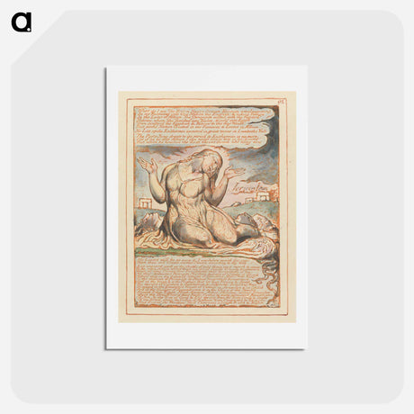 アートポストカード-Jerusalem, Plate 92, "What do I see!...." - ウィリアム ブレイク Postcard.