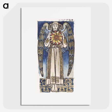 アートポスター-Day- Angel Holding a Sun - ウィリアム モリス Poster.