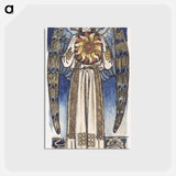 アートポストカード-Day- Angel Holding a Sun - ウィリアム モリス Postcard.