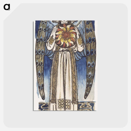 アートポストカード-Day- Angel Holding a Sun - ウィリアム モリス Postcard.