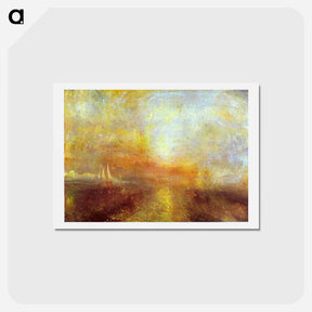 アートポストカード-Yacht Approaching the Coast - ウィリアム ターナー Postcard.