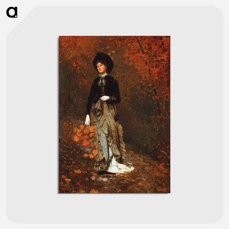 アートポストカード-Autumn - ウィンスロー ホーマー Postcard.