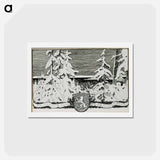 アートポストカード-Closing vignette from the poem the ensign’s greeting - アルバート エーデルフェルト Postcard.