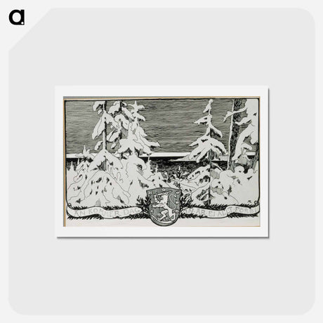アートポストカード-Closing vignette from the poem the ensign’s greeting - アルバート エーデルフェルト Postcard.