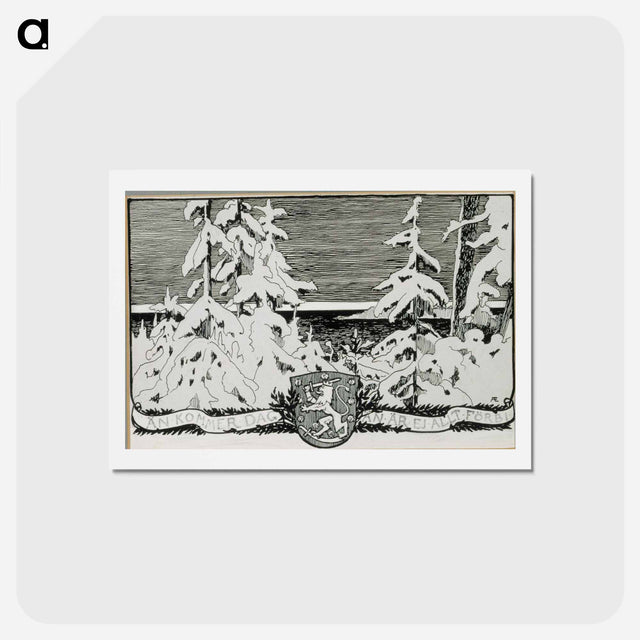 アートポストカード-Closing vignette from the poem the ensign’s greeting - アルバート エーデルフェルト Postcard.
