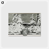アートポストカード-Closing vignette from the poem the ensign’s greeting - アルバート エーデルフェルト Postcard.