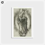 アートポストカード-The Virgin on a Crescent with a Crown of Stars and a Scepter - アルブレヒト デューラー Postcard.