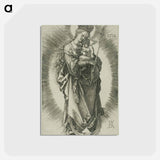アートポストカード-The Virgin on a Crescent with a Crown of Stars and a Scepter - アルブレヒト デューラー Postcard.